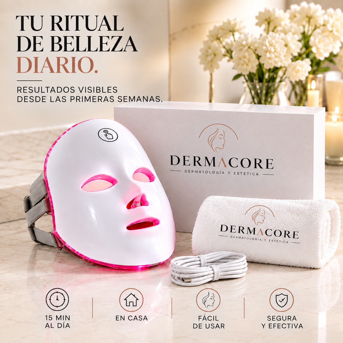 Máscara Facial LED Dermacore™