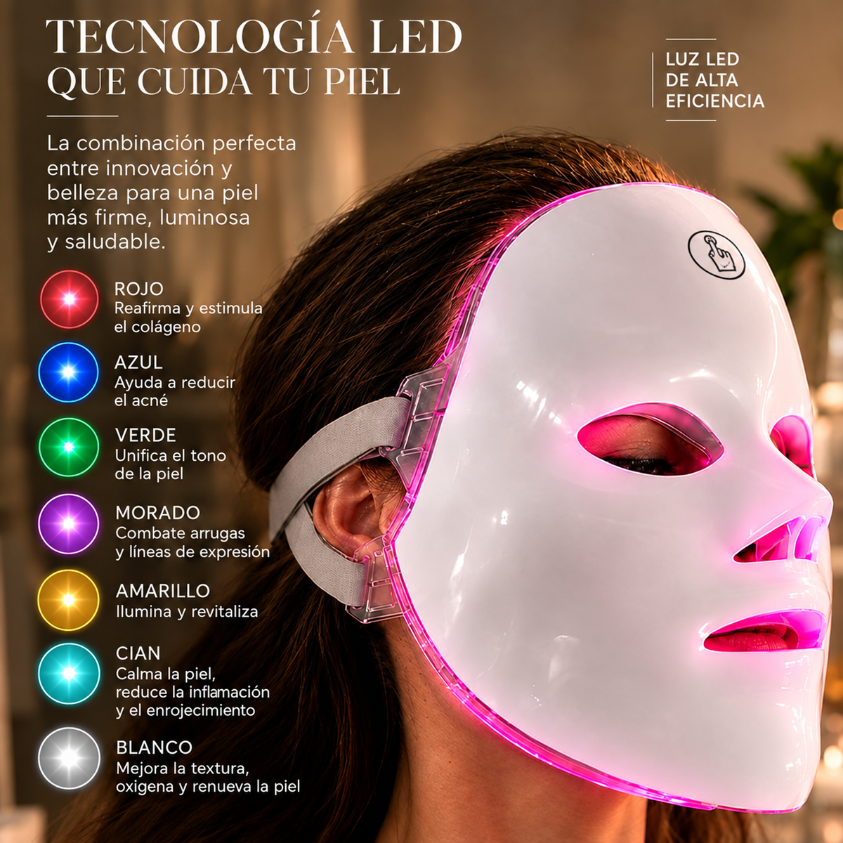 Máscara Facial LED Dermacore™